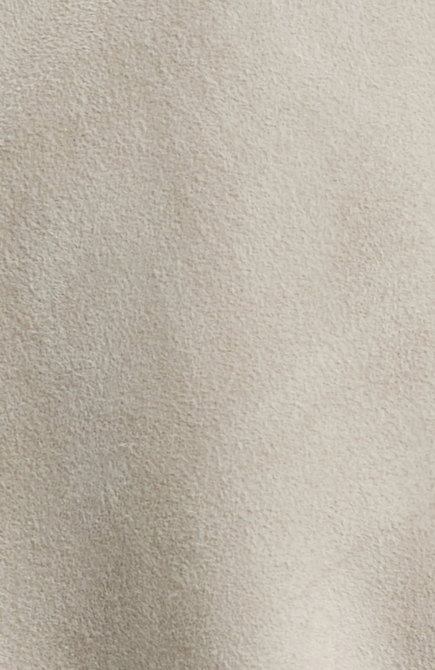 Sylvie Suede Wrap Trench Coat in Fawn