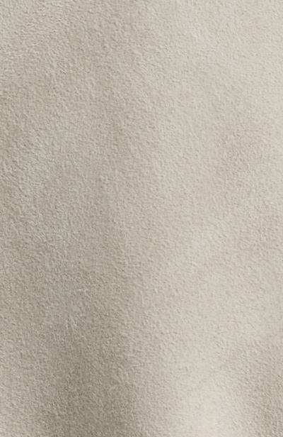 Sylvie Suede Wrap Trench Coat in Fawn