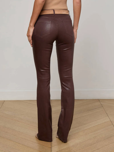 Selma Coated Bootcut Jean in Chocolate Coated