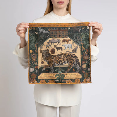 THE JAGUAR'S PARADISE SILK TWILL SCARF