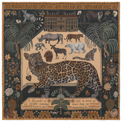 THE JAGUAR'S PARADISE SILK TWILL SCARF
