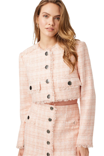 Lainey Crew Neck Tweed Jacket