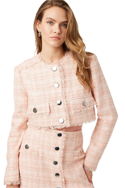 Lainey Crew Neck Tweed Jacket
