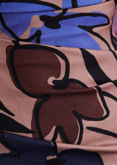 Day Dress - Brown Multi
