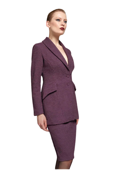 Aminta Cloque' Jacket - Plum