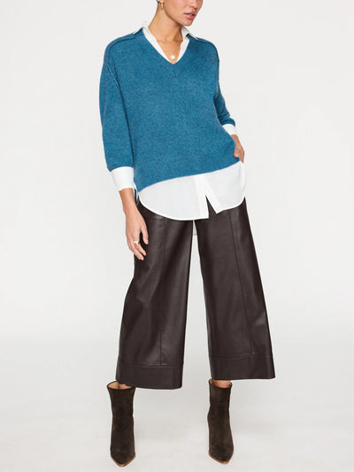 The Looker Layered V-Neck - Laguna Melange