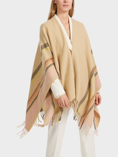 Cape with Fringes - Cream