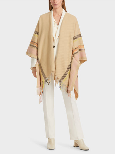 Cape with Fringes - Cream