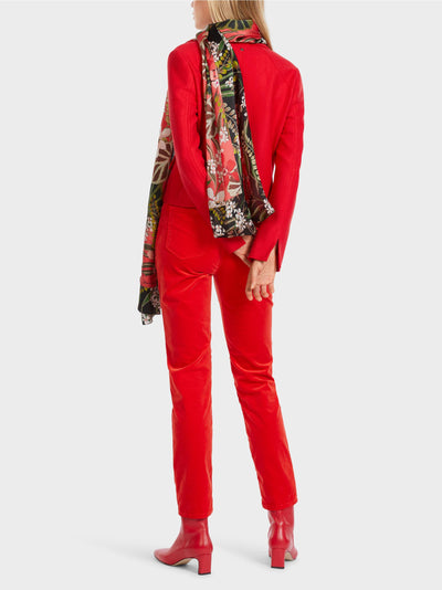 Short Straight Blazer - Red