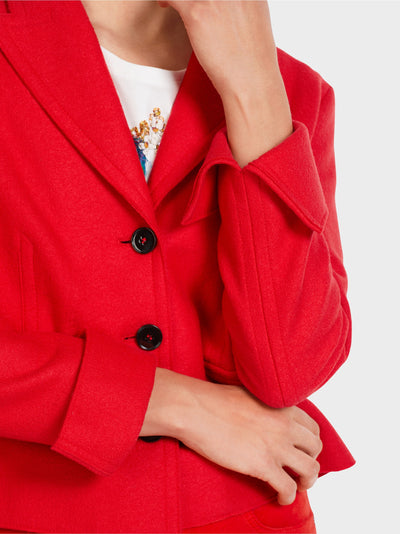 Short Straight Blazer - Red