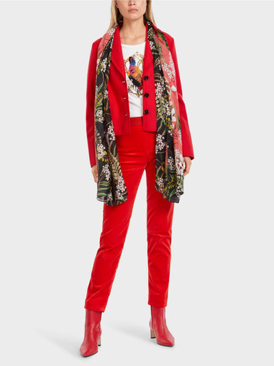 Short Straight Blazer - Red