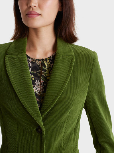 Trendy Corduroy Blazer - Green