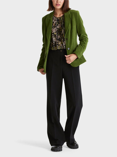 Trendy Corduroy Blazer - Green