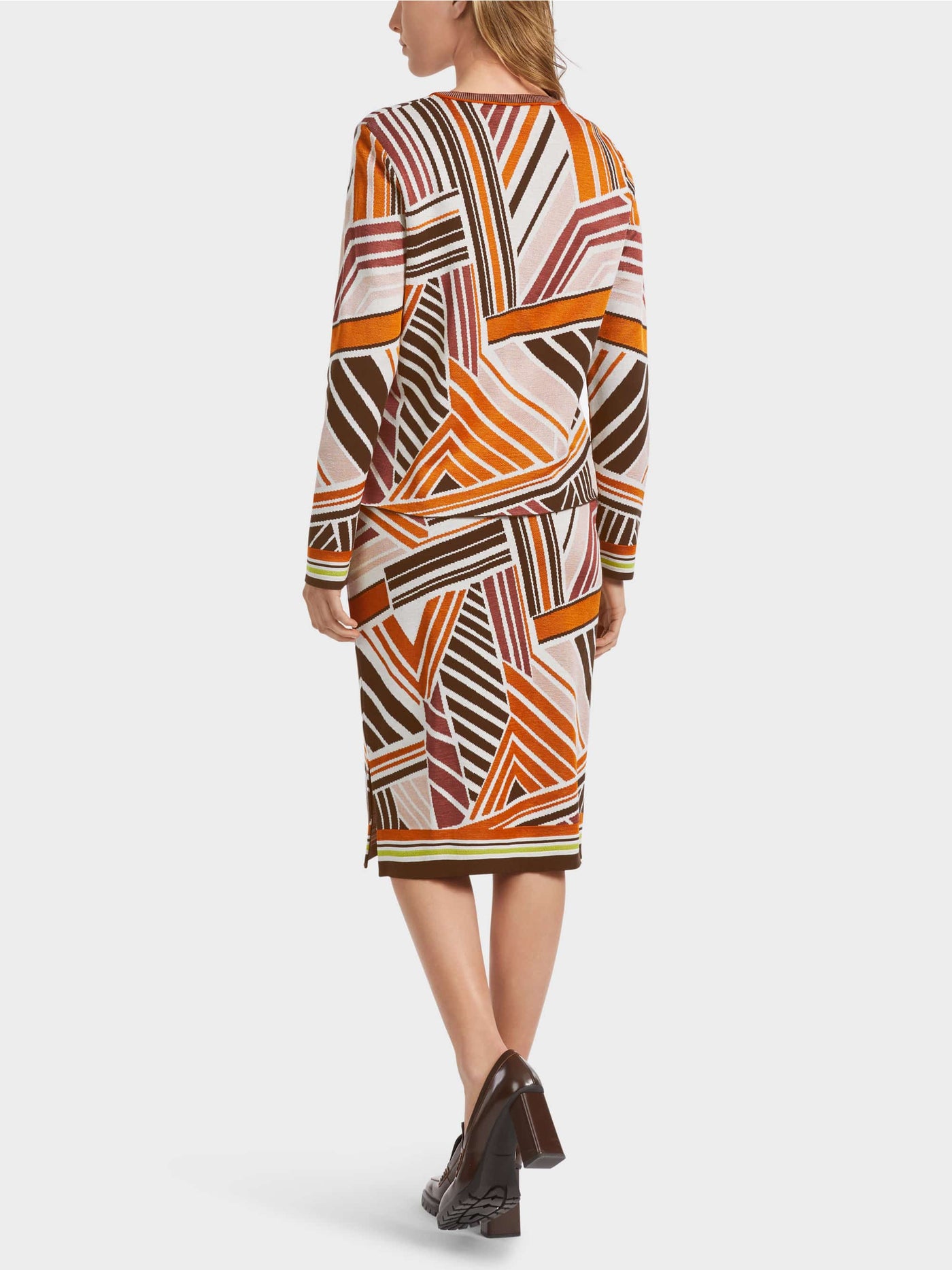 Striped Knit Sweater - Deep Pumpkin