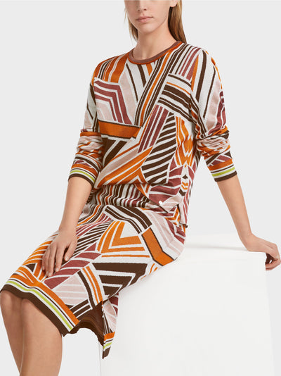 Striped Knit Sweater - Deep Pumpkin