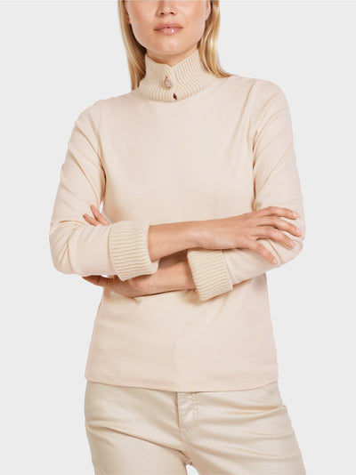 Long Sleeve with Material Mix in Soft Blossom