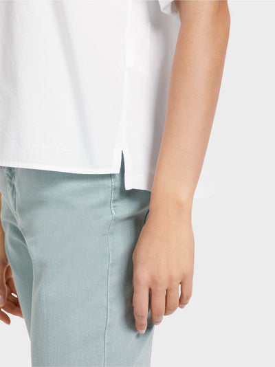 Polo Shirt with Applique - White