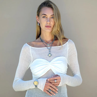 Vintage Silver Miko Coin Necklace