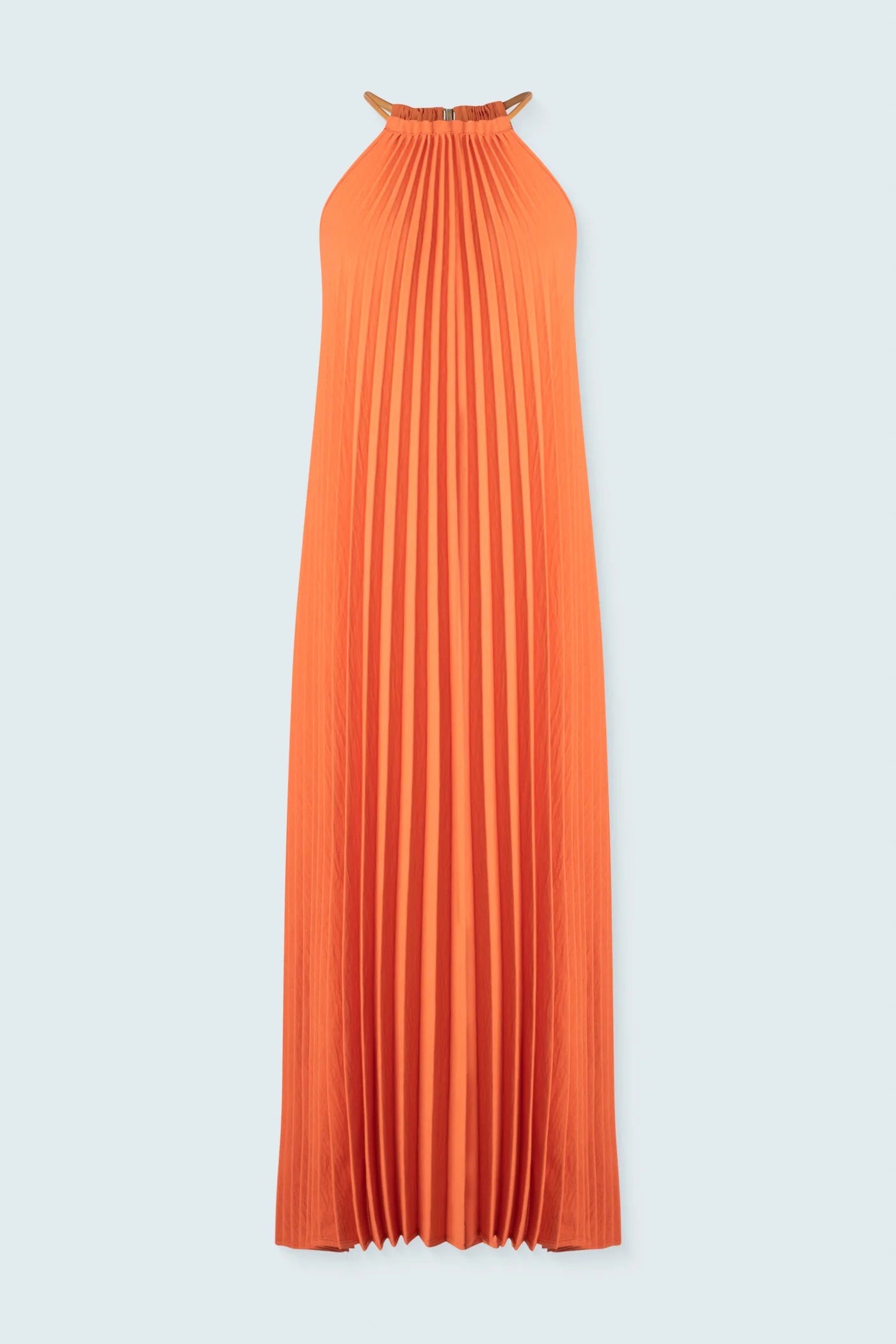 Halter Top Pleated Dress in Paprika