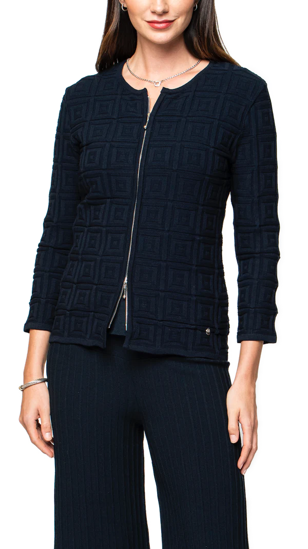 Zia Knit Jacket - Dark Navy