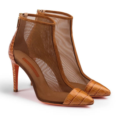 Angelina Boot in Brown Croc