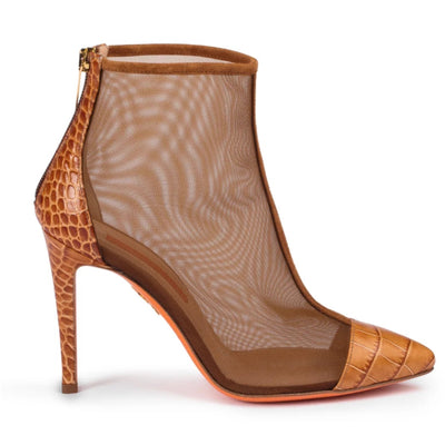 Angelina Boot in Brown Croc