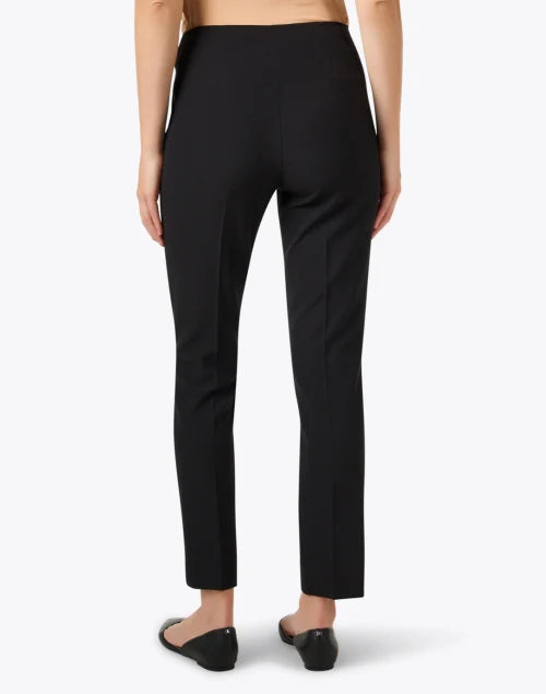 Front Zip Ankle Pant in Black