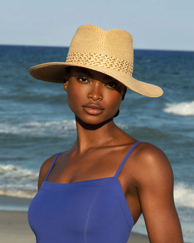 Squishee® Bayou Fedora Hat in Peanut