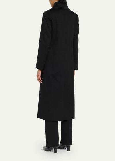 100% Cashmere Coat - Black