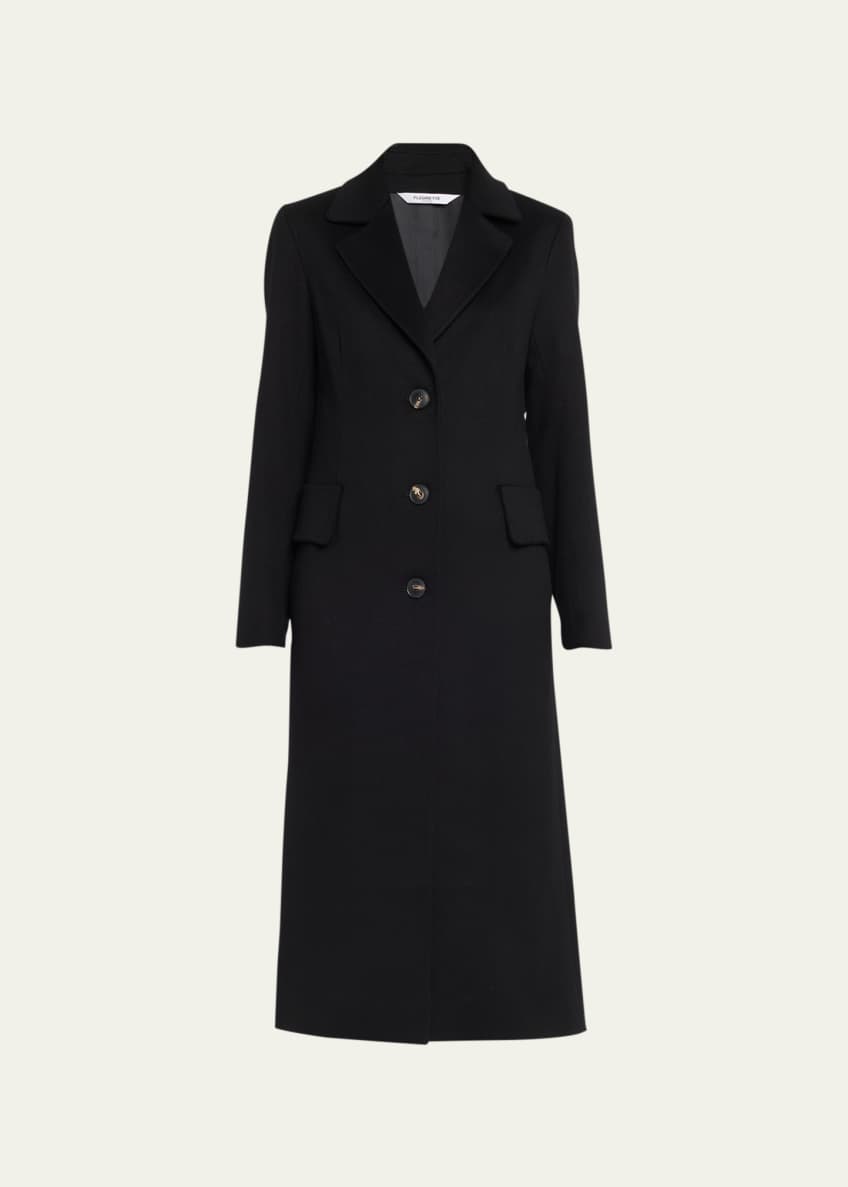 100% Cashmere Coat - Black