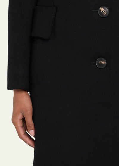 100% Cashmere Coat - Black