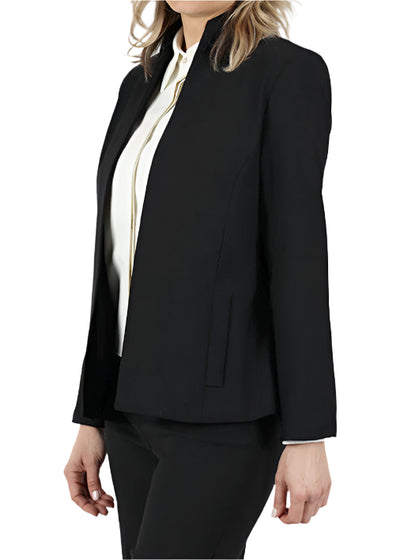 Shaped Jacket in Black Pique