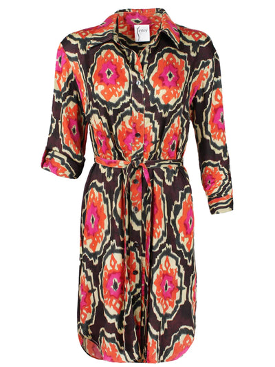 Carter Shirt Dress - Flame Medallion
