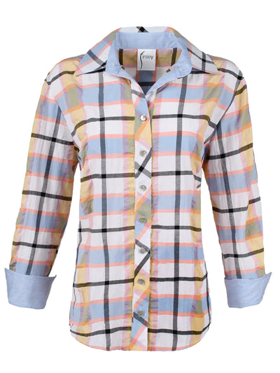 Casey Shirt Summer Plaid Blue/White/Multi