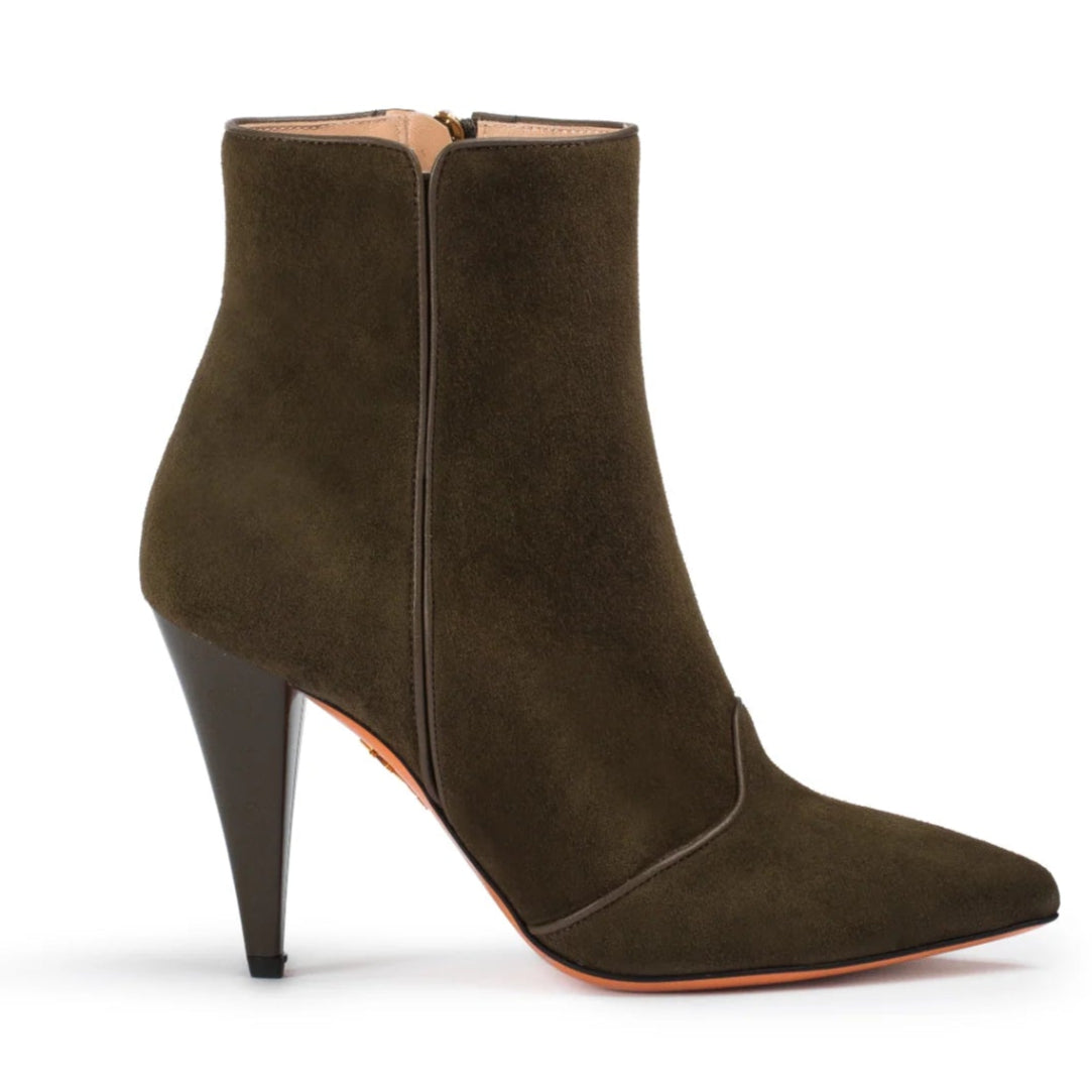 Charlie Boots in Green Suede