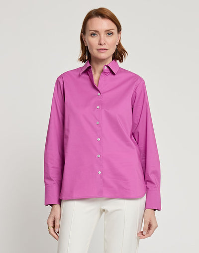 Long Sleeve Margot Blouse in Orchid