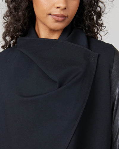 Drape Front Jacket - Very Black