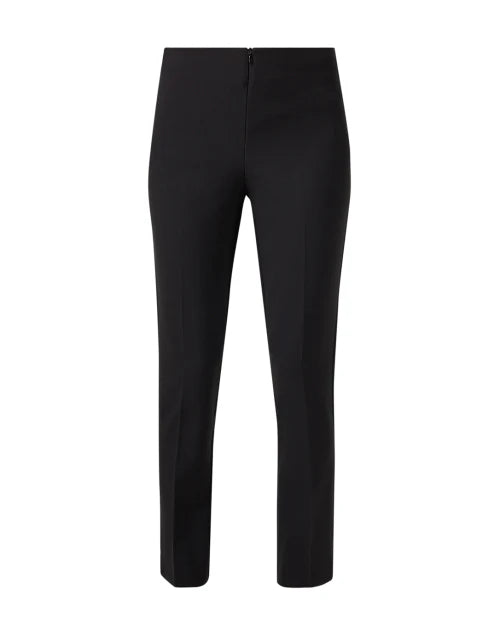 Front Zip Ankle Pant in Black