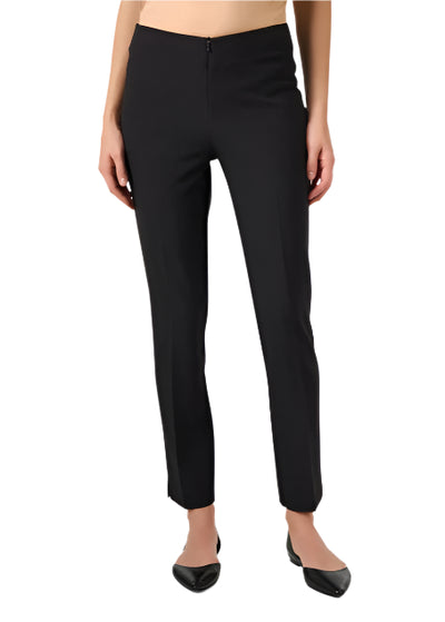 Front Zip Ankle Pant in Black