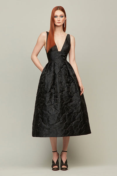 Black Jacquard Dress