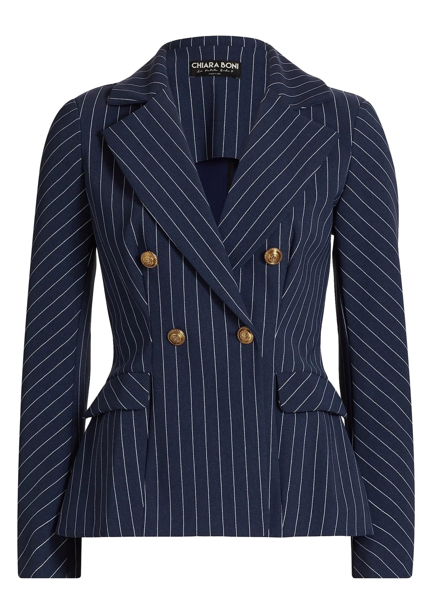 Goldas Pinstriped Double-Breasted Jacket in Gessato