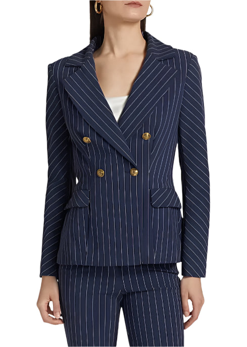 Goldas Pinstriped Double-Breasted Jacket in Gessato