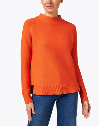 Garter Funnel Sweater - Lobster