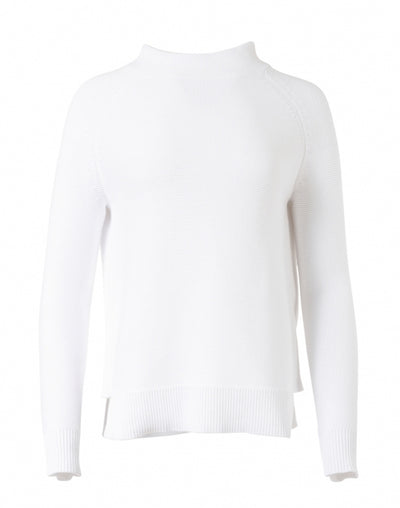 Garter Stitch Funnel in White
