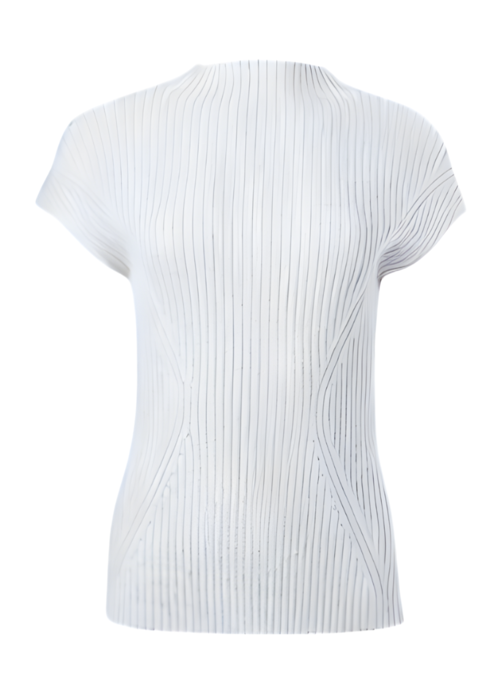 Cheminee Rib Top in Ivory