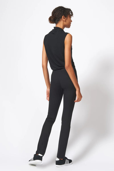 Pintuck Straight Leg Pant - Black