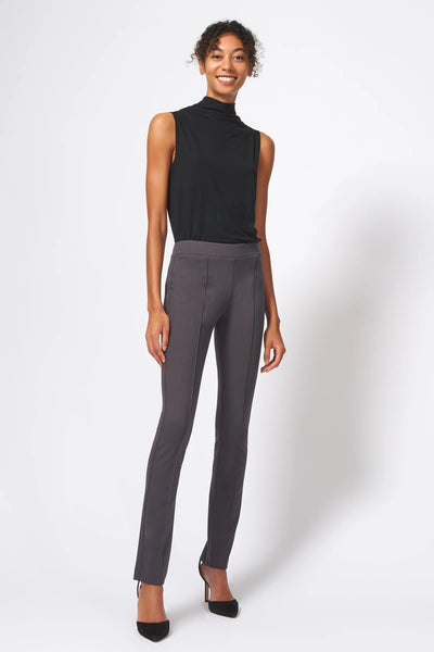 Pintuck Straight Leg Pant - Charcoal