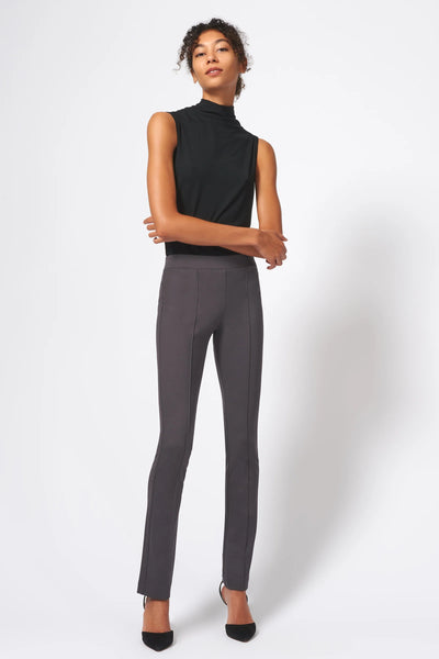 Pintuck Straight Leg Pant - Charcoal