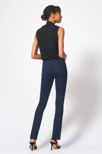 Pintuck Straight Leg Pant - Navy