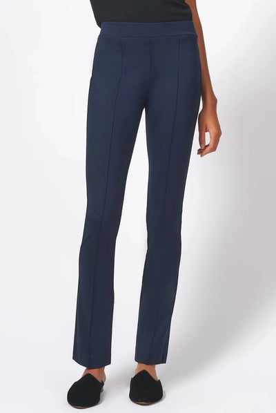 Pintuck Straight Leg Pant - Navy